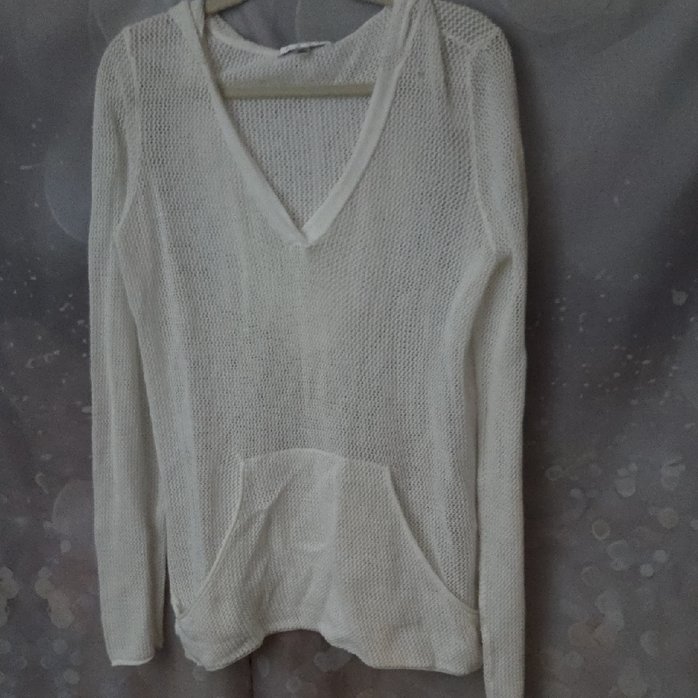 CAbi White V-Neck Sweater